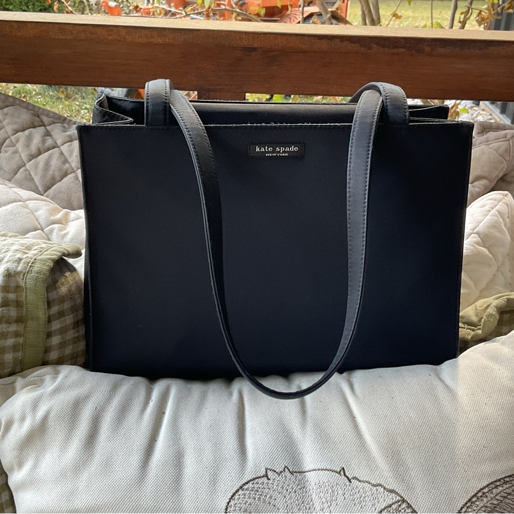 Kate Spade Black Nylon Shoulder Tote Bag Classic
